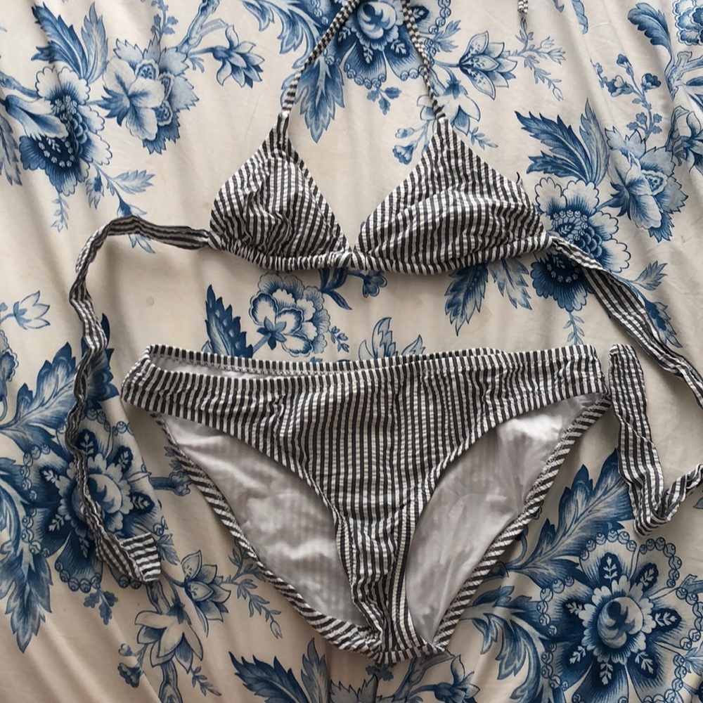 J.Crew Seersucker Swimsuit